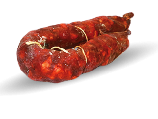 Salsiccia curva rossa da 350 gr circa