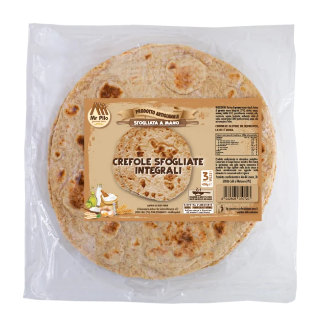 Crefole sfogliate integrali conf. 3 pz. - ct. 15pz